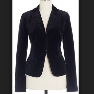 J. Crew Black Velvet École Blazer